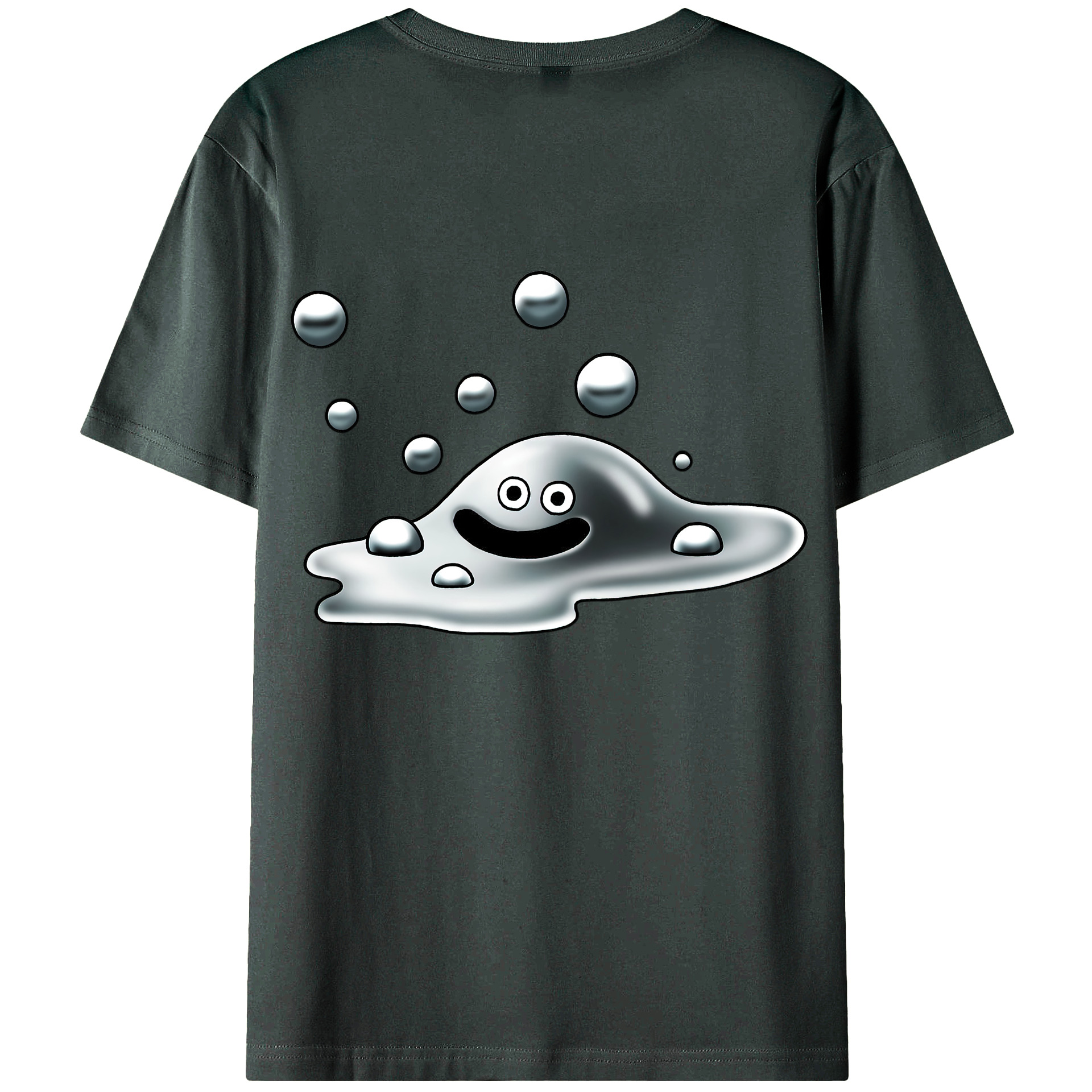（画像用） ドラゴンクエスト Doragon Kuesuto Dragon Quest 綿100％ メンズ半袖Tシャツ（バックプリント） 通気性
